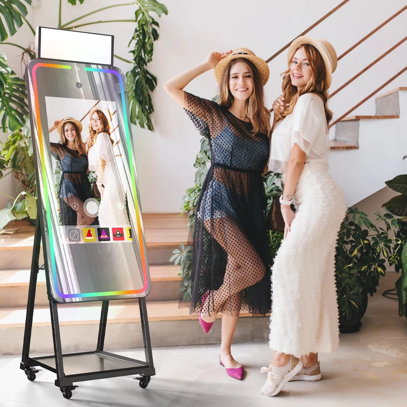 Touch Screen Photobooth Portable Mirror Magic for Wedding Party Activity Photo Booth with Printer and Camera Machine