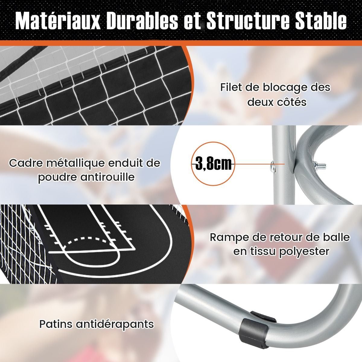 Jeu De Basketball Arcade Panier Compteur Basketball Panier De Basketball Arcade Blanc Et Noir 185X108X205Cm En Acier Bleu/Blanc/Gris/Violet