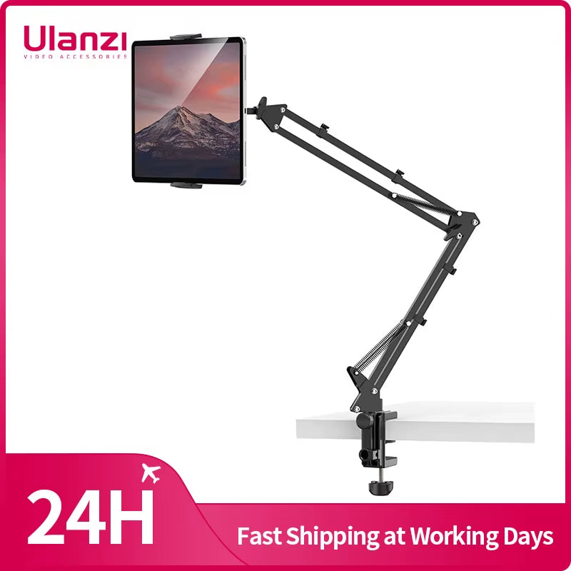 T2 Metal Desktop Stand Long Arm Tablet Stand Bed Desktop Lazy Bracket Support Ipad Smartphone Holder Microphone Boom Arm