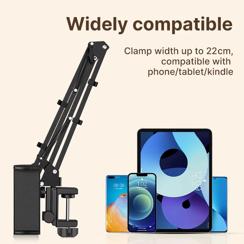 T2 Metal Desktop Stand Long Arm Tablet Stand Bed Desktop Lazy Bracket Support Ipad Smartphone Holder Microphone Boom Arm