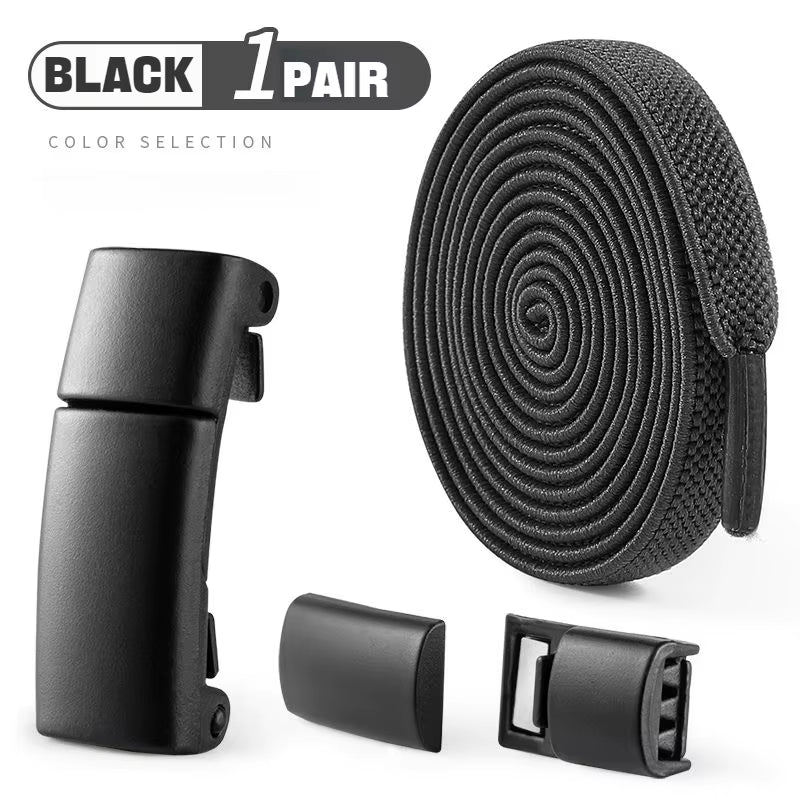 1Pair Magnetic Lock Shoelaces without Ties Flat Elastic Laces Sneakers Boots No Tie Shoelace Rubber Bands for Shoes Accessories