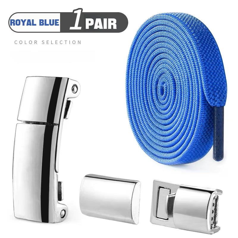 1Pair Magnetic Lock Shoelaces without Ties Flat Elastic Laces Sneakers Boots No Tie Shoelace Rubber Bands for Shoes Accessories