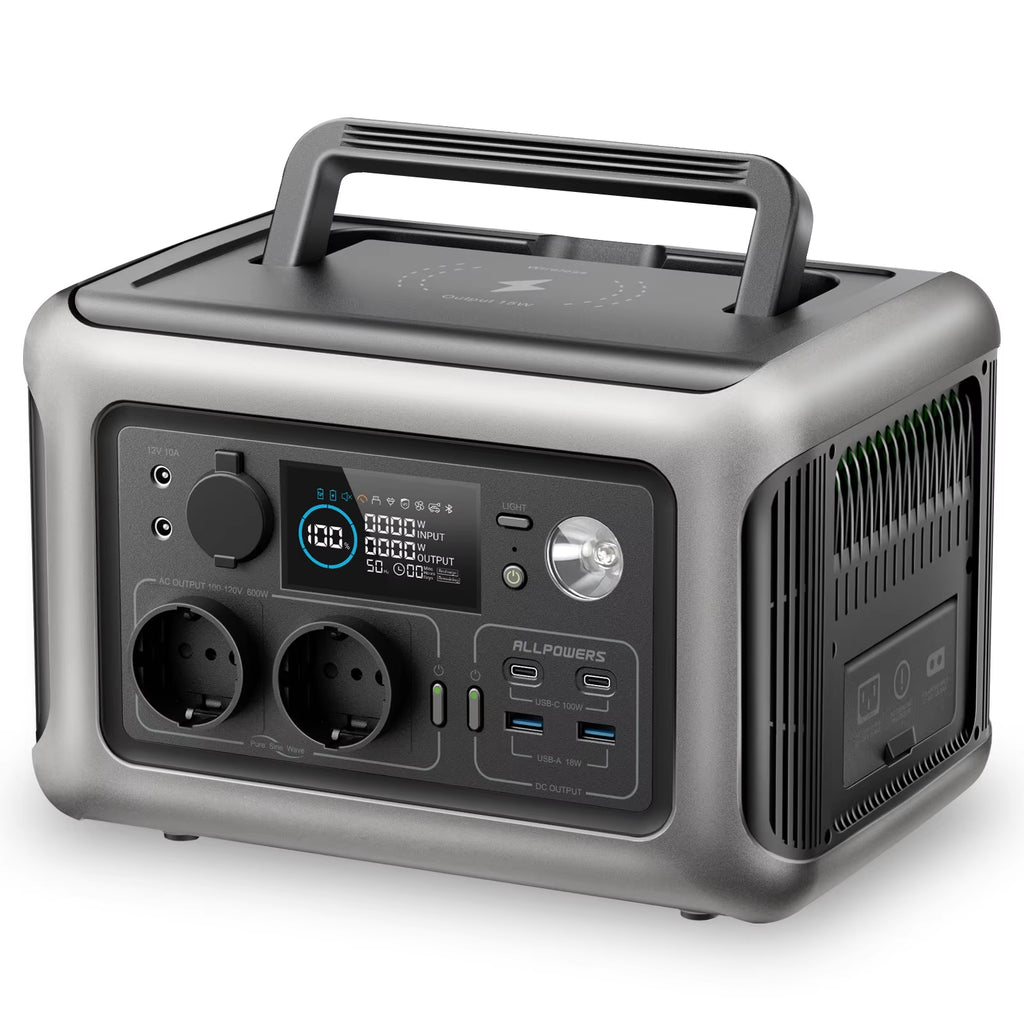 R600 Portable Generator 299Wh 600W Powerstation with AC Outlets Lifepo4 Battery for Home Tents Outdoor RV Camping