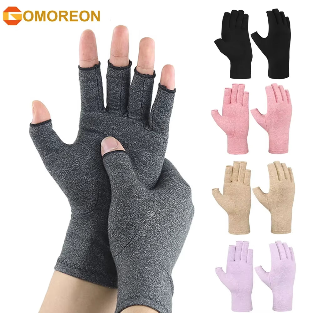 1Pair Arthritis Gloves Women Men, Carpal Tunnel, Rheumatiod, Tendonitis, Fingerless Hand Thumb Compression Gloves