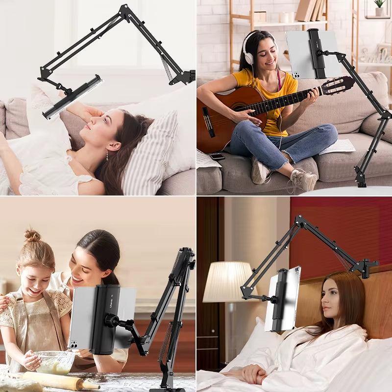 T2 Metal Desktop Stand Long Arm Tablet Stand Bed Desktop Lazy Bracket Support Ipad Smartphone Holder Microphone Boom Arm