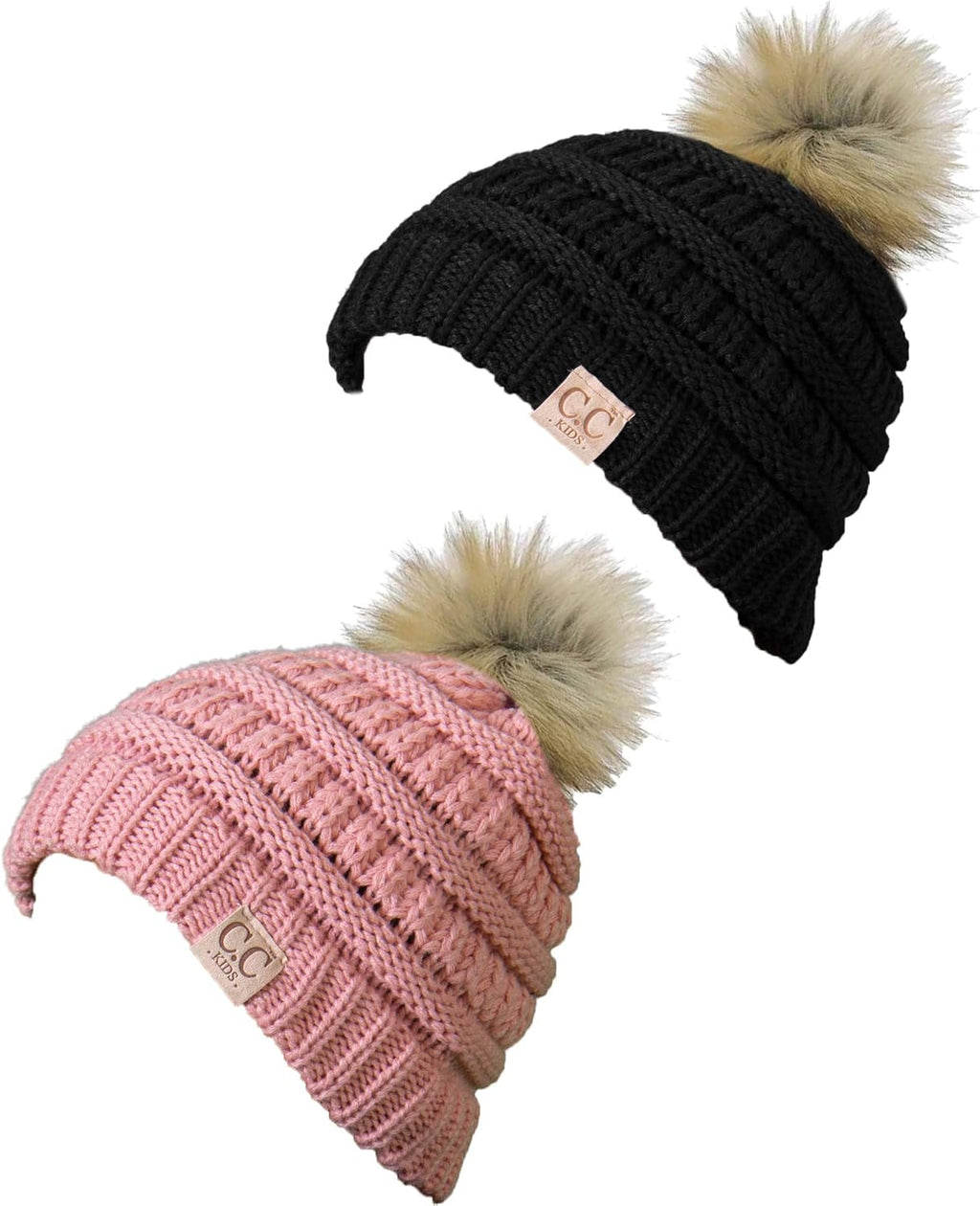 Toddler Pom Beanie – Kids Winter Hat for Ages 1–4, Baby Boy & Girl Knit Beanies, Warm Cozy Knit Snow Hats